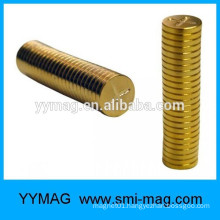 Neodymium magnets n35 n45 n40 n42 n38 n48 golden disc magnetic material